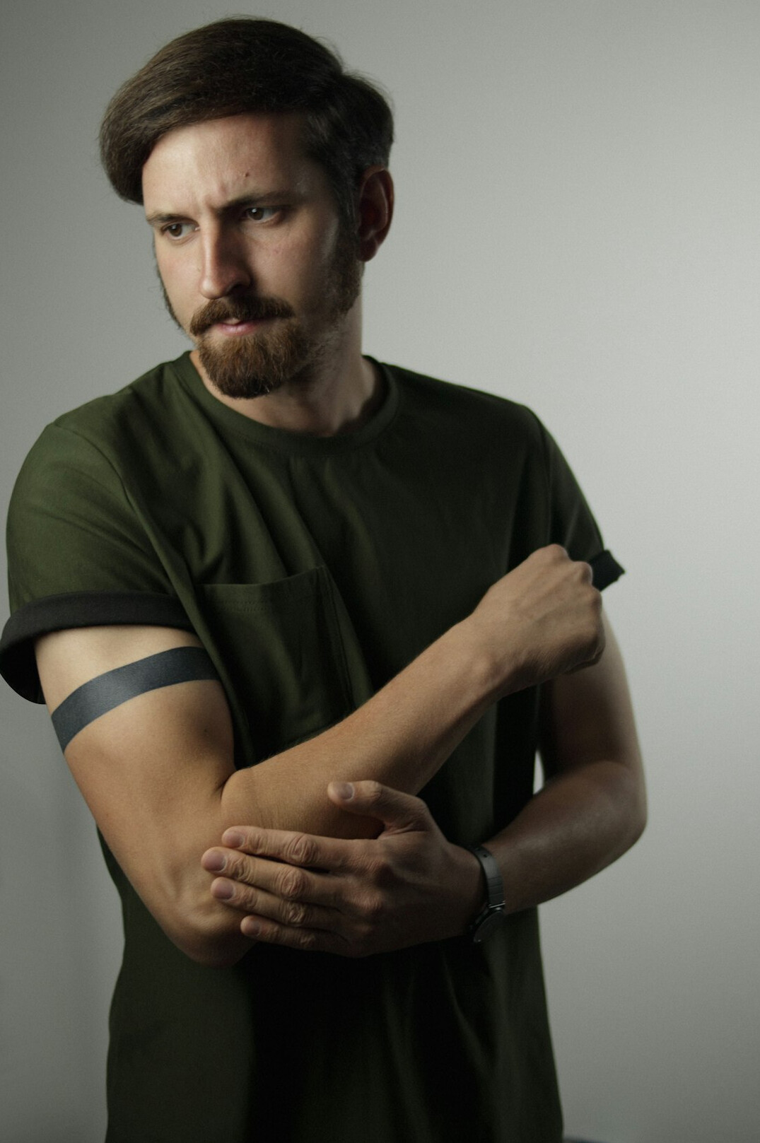 Portrait of a man ergonomics specialist with short beard